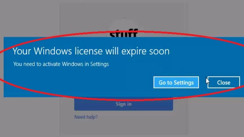 Your Windows license will expire soon Windows 10